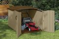 Storage building for a lawn mower